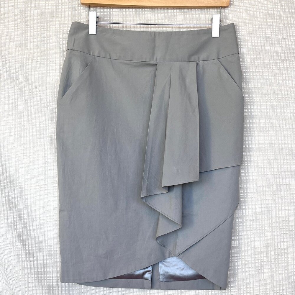 Reiss Pencil Skirt Maximalist Bombshell Cascade Ruffle